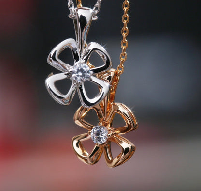[Rose Jewelrys]FIOREVER NECKLACE DIAMOND CENTER