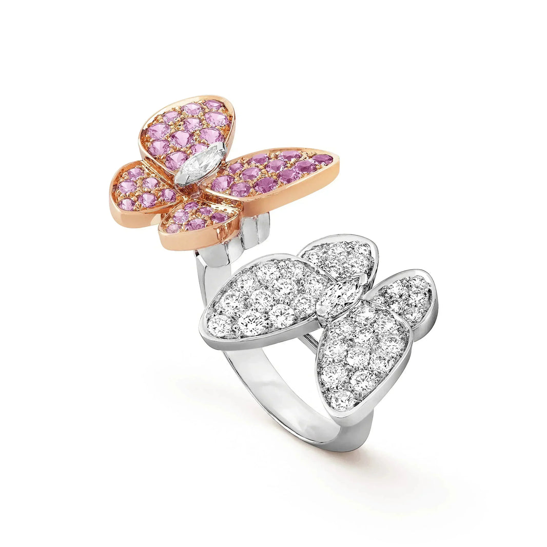 [🌹Rose💎]TWIN BUTTERFLY DIAMOND RING