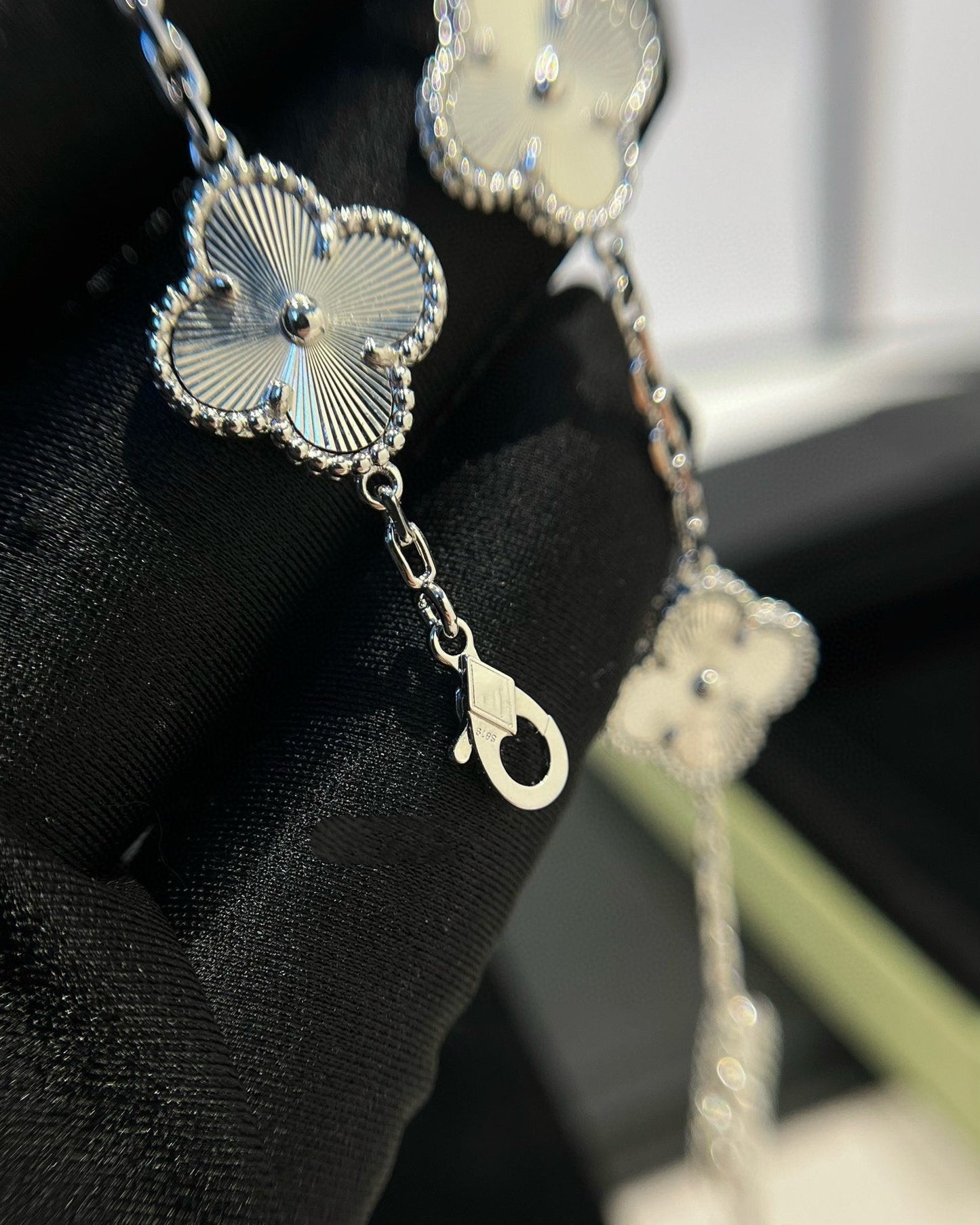 [Rose Jewelrys]CLOVER SILVER 5 MOTIFS BRACELET