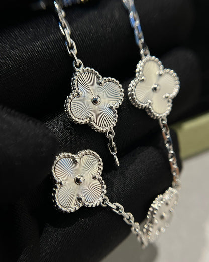 [Rose Jewelrys]CLOVER SILVER 5 MOTIFS BRACELET