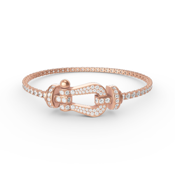 [Rose Jewelrys]FORCE  LARGE HORSESHOE FULL DIAMOND TENNIS BRACELET