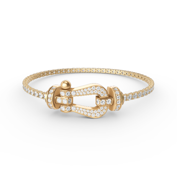 [Rose Jewelrys]FORCE  LARGE HORSESHOE FULL DIAMOND TENNIS BRACELET