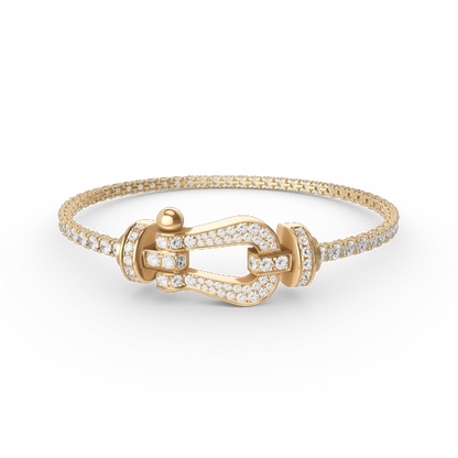 [Rose Jewelrys]FORCE  LARGE HORSESHOE FULL DIAMOND TENNIS BRACELET