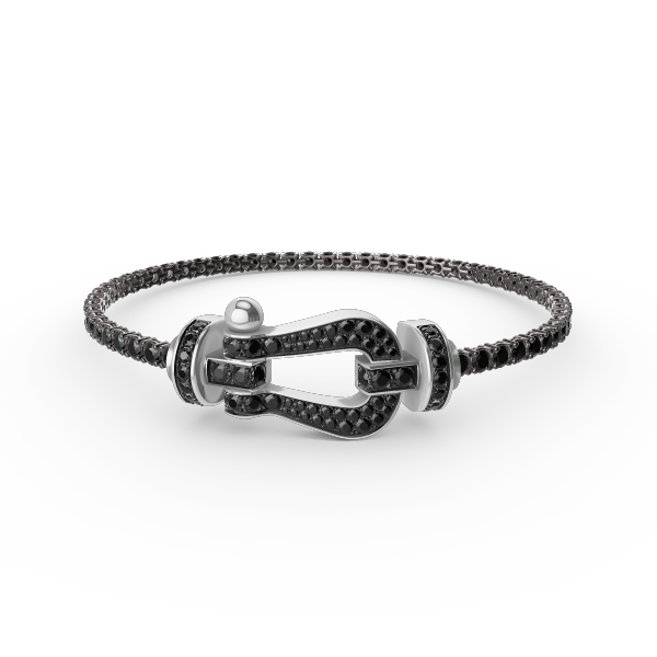 [Rose Jewelrys]FORCE  LARGE HORSESHOE FULL DIAMOND TENNIS BRACELET