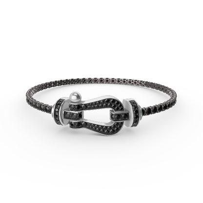 [Rose Jewelrys]FORCE  LARGE HORSESHOE FULL DIAMOND TENNIS BRACELET